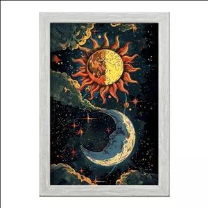تابلو خندالو طرح خورشید و ماه کد F4652