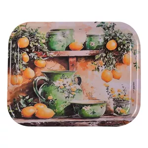 سینی بدون دسته مهروز مدل 7771 لیمو سایز 25*33 سانتی متر