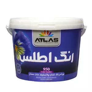 رنگ تمام پلاستیک مات اطلس کد 45 وزن 4 کیلوگرم