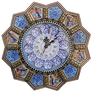 ساعت دیواری خاتم کاری چوبی مدل تارا کد 015 