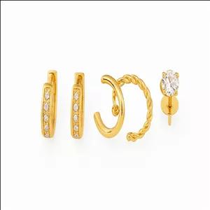 گوشواره دخترانه آی ام مدل مینیمال کد ۱۰۰۰ مجموعه ۵ عددی 