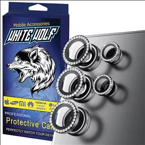 محافظ لنز دوربین شیشه ای وایت ولف مدل W-Shine Ring مناسب برای گوشی موبایل سامسونگ Galaxy S24 Ultra / Galaxy S23 Ultra