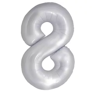 بادکنک فویلی مسترتم طرح عدد 8 مدل نود مات پلاس