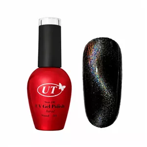 لاک ژل براق ناخن اتوپیا مدل Rainbow & Gem Cat eye شماره ۱۱۲ رنگ مشکی
