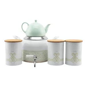 ست کتری و قوری کیتچن ورپلاتا مدل matcha persia گنجایش کتری 6 لیتر گنجایش قوری 0.5 لیتر مجموعه 5 عددی