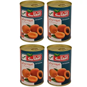 کمپوت زردآلو انتخاب - 400 گرم بسته 4 عددی