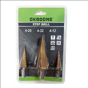 مته کاجی پله ای اکبونس مدل OKBOONS مجموعه 3 عددی