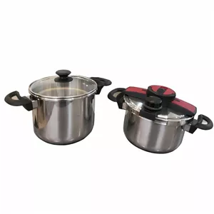 زودپز دوقلو آ ای سی مدل AEC.7050 گنجایش ۵ و ۷ لیتر مجموعه دو عددی