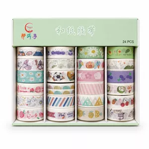 چسب کاغذی مدل واشی عرض 1.5 سانتی متری کد 02 بسته 24 عددی