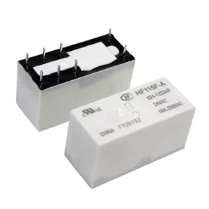 رله الکترونیکی 24 ولت 16 آمپر هونگفا مدل HF115F-A/024-1ZS3AF بسته 2 عددی