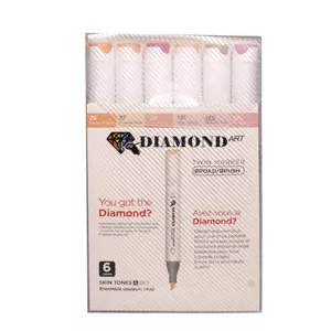 ماژیک راندو دیاموند مدل طیف پوست مجموعه 6 عددی