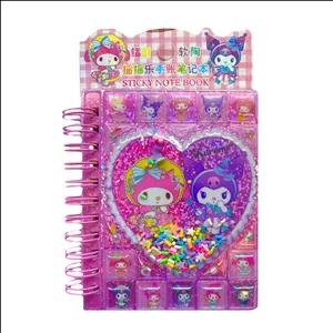 دفتر یادداشت 30 برگ مدل استیکردار طرح کرومی و ملودی کد ۰۱