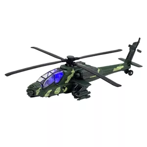 هلیکوپتر بازی ناب سل مدل آپاچی فلزی موزیکال عقب کش  HELICOPTER AH-65D