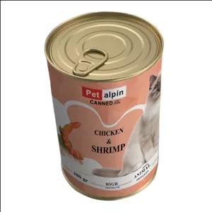 کنسرو گربه پتالپین مدل مرغ و میگو وزن 380 گرم