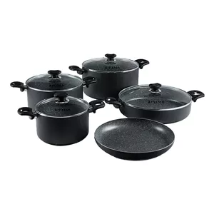 سرویس قابلمه و تابه تفلون 9 پارچه آرتیستون صنعت مدل 916