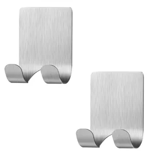 آویز حوله لوبیک مدل استیل بسته 2 عددی