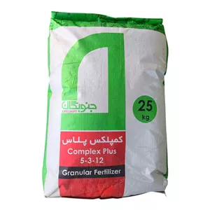 کود گرانول پتاس بالا و ریز مغذی جنوبگان مدل کمپلکس پلاس ۱۲-۳-۵ وزن 25 کیلوگرم