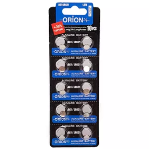 باتری ساعت اوریون مدل AG1 کد LR621 بسته 10 عددی