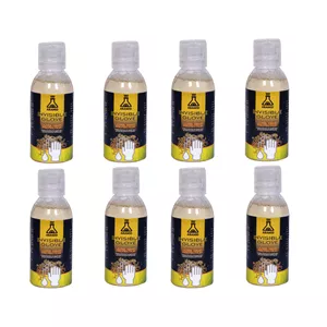 دستکش ایمنی شرکت دانش بنیان آرامید یزد مدل invisible glove حجم 60 میلی لیتر بسته 8 عددی