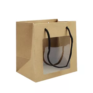 ساک هدیه مدل کرافت طلق دار کد KT5 بسته 10 عددی