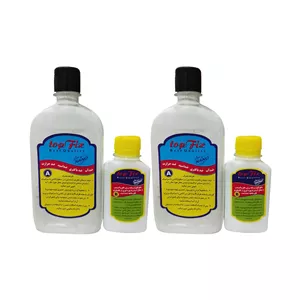 دوغاب درزگیر دوجزئی ضد اسید حمام و توالت تاپ فیکس مدل نانو وزن 500 گرم بسته 2 عددی