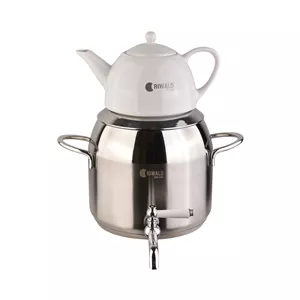 کتری و قوری ریوالد مدل نیمه مات کد 02 گنجایش کتری 5 لیتر گنجایش قوری 1 لیتر