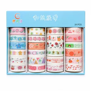 چسب کاغذی مدل واشی عرض 1.5 سانتی متری کد 01 بسته 24 عددی
