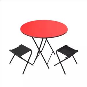 میز و صندلی سفری میزیمو مدل برزنتی کد 7727 مجموعه 3 عددی