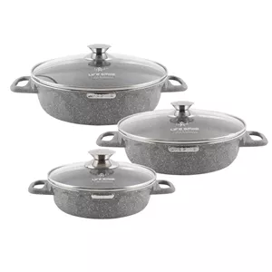 سرویس تابه 6 پارچه لایف اسمایل مدل LIFEP7STSHR-6-3