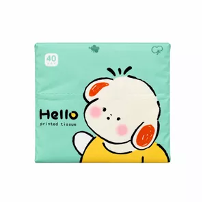 دستمال کاغذی جیبی ۴۰ برگ ۳ لایه مدل Hello Dog