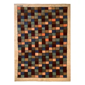 گبه دستبافت قشقایی سه متری نرمین کسا کد NKP.RJ0032 زمینه کرم