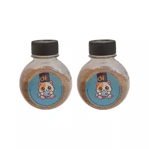 پودر طعم دهنده غذای سگ و گربه دکتر مدل چاشنی طعم ماهی وزن 160 گرم بسته 2 عددی