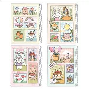 دفتر ۵۰ برگ دایان مدل گرلیش حاشیه دار کد ۶۴۹۴۱ بسته ۴ عددی