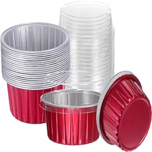 کپسول کاپ کیک مدل گرد درب دار آلومینیومی بسته 20 عددی