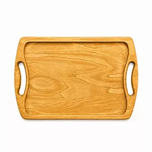 سینی دسته دار مدل چوبی طرح کلاسیک سایز ۴۲*۲۸ سانتی متر