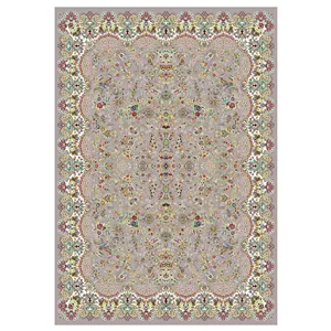 فرش ماشینی 700 شانه لک لک  زمینه فیلی حاشیه فیلی مدل دیبا