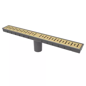 کف شور خطی محک مدل درب استیل طرح گریل طلایی ۵۰×۶ کد ۵۹۵G