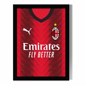 تابلو مدل دیواری طرح کیت تیم فوتبال آث میلان فصل 2024-2023 کد FD643
