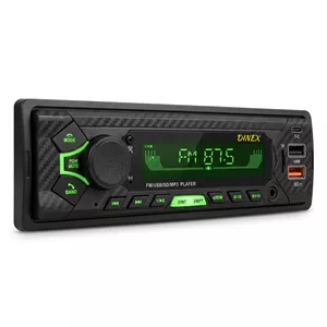 پخش‌کننده صوتی خودرو دینکس مدل DX-129، دارای 3 پورت USB، ورودی کارت حافظه microSD، امکان مکالمه و خروجی صدای 4 کاناله