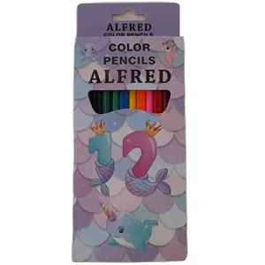 مداد رنگی 12رنگ آلفرد مدل ماهی تک شاخ