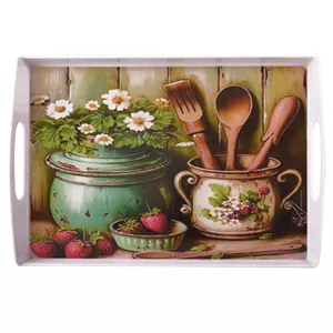 سینی دسته دار مهروز مدل 9993 بانکه سایز 25×37 سانتی متر