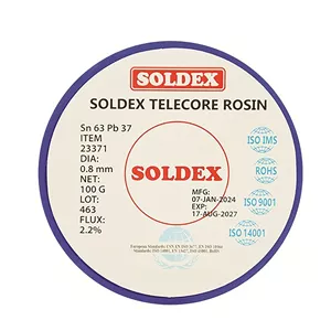سیم لحیم سولدکس مدل SOLDEX Sn63 Pb37 وزن 100 گرم ضخامت 0.8 میلی متر