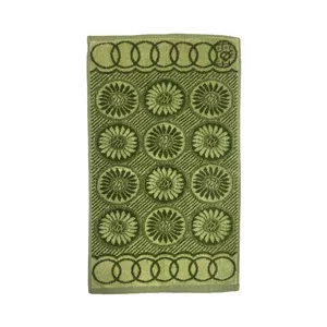 حوله دستی حوله هنر مدل گل های داوودی سایز 63x35 سانتی متر