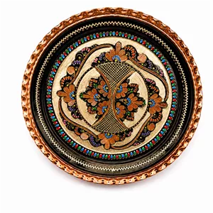 سینی مسی مدل الماس تراش لب هلالی