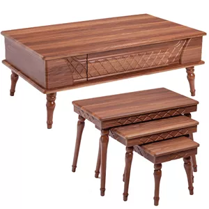 میز پذیرایی میز مارکت مدل الماس مجموعه 4 عددی