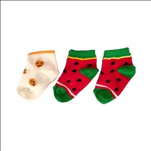 جوراب ساق کوتاه نوزادی مدل Yal300 بسته 3 عددی