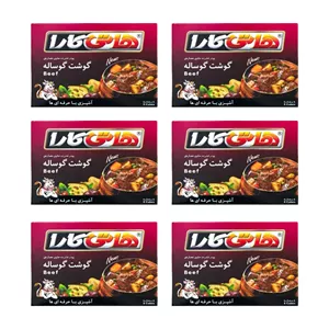 پودر فشرده حاوی عصاره گوشت گوساله هاتی کارا - 80 گرم بسته 6 عددی