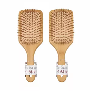 برس مو گره باز کن طرح چوبی مدل BET-780 مجموعه 2 عددی