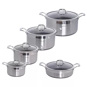 سرویس تابه و قابلمه استیل 10 پارچه کرکماز مدل TOMBIK کد 5745