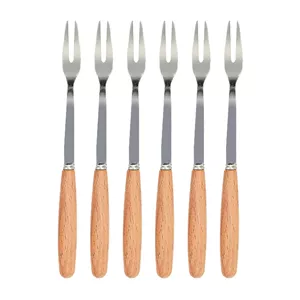 چنگال زیتون خوری 6 پارچه مدل دسته جوبی 